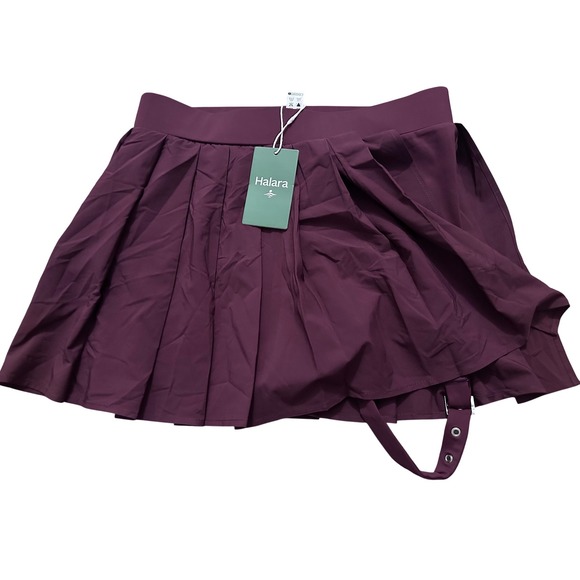 HALARA Pants - Halara Pleated Buckle Cutout Active Skort Plum Purple Womens Size Medium Reg NEW